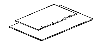 Diagram of edge welds on a larger sheet of metal